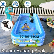 Jumbo Children's Swimming Pool 3 Rings 1.5M Large Inflatable Family Swimming Pool Family Inflatable 