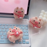 Case airpod Made Of Wool / A Funny Pig Woolen Headset Protective Case