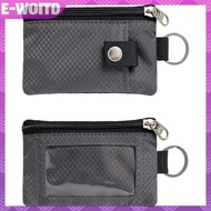E-WOITD Badge Holder With ID Window Small Wallet Waterproof Anti-Theft Travel Keychain Wallet Men Wo