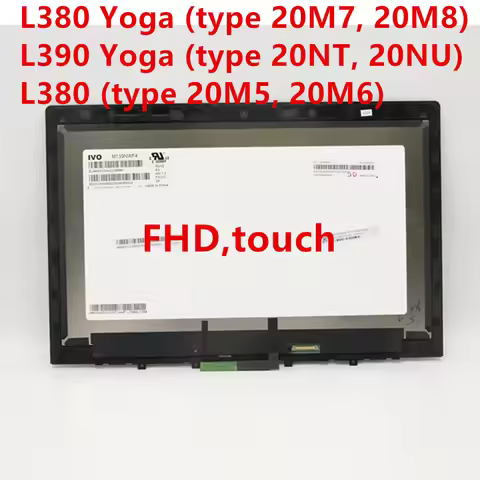 New Original for Lenovo ThinkPad L380 L390 Yoga FHD Touch Display LCD Screen With Frame 02DA316 02DM