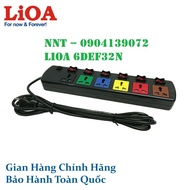 [Nhập RAISINGSTAR18 giảm 30k cho đơn 99k]Ổ cắm điện lioa 6 lỗ 6 công tắc 6D ON-OF có nắp che dâ