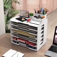 File Desktop Office Data Rack Storage Rack Drawer Book A4 Paper Stackable Organizer Box Table NU4Q