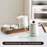 BINCOO ชุดฟิลเตอร์กาแฟชงด้วยมือพร้อม Teko Kopi Kaca V60หม้อต้มกาแฟยกเทกาต้มกาแฟถ้วยขาตั้งแบบหยด