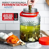 1 Gallon Glass Jar with Lid (2 Pack) 128 Oz Large  Jars Wide Mouth for Sun Tea, Big Kombucha   Easy 