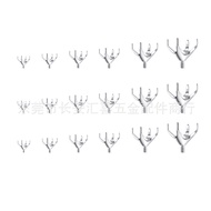 F136 Titanium Alloy Four-Claw Round Zircon Huazi Ear Stud Holder G23 Implant Grade Internal Thread L