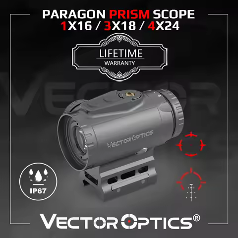Vector Optics Paragon 1x16/3x18 Mini Prism Scope With Long Eye Relief Compact CQB Optics For Fast Ta