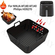 Pelapik Silikon Persegi Boleh Digunakan Semula 7.87 inci untuk Air Fryer Ninja AF180 AF140 dan HD927