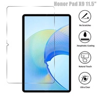 For Huawei Honor Pad X9 11.5 inch 2023 ELN-W09 Tempered Glass Scratch Resistant Screen Protector &amp; Carbon Fiber Back Film