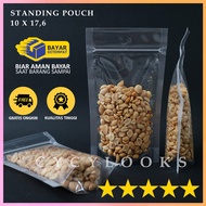 Standing Pouch Bening ( 10x17 ) Plastik Bungkus Kemasan Makanan Ringan Berdiri Klip Tebal