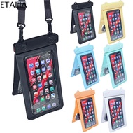 ETALIA IP68กันน้ำ ถุงเก็บโทรศัพท์มือถือใต้น้ำ หน้าจอสัมผัสหน้าจอสัมผัส กระเป๋าคู่ ฝาครอบโทรศัพท์ใสสำ