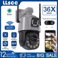 LLSEE ซูม 36X กล้องวงจรปิด wifi กล้องวงจรปิด 360 Wifi 4K 8MP พูดคุยสองทาง คืนวิสัยทัศน์เต็มรูปแบบ สัญญาณเตือนการติดตามอัตโนมัติ กันน้ำ，แอป icsee