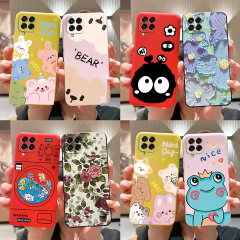 For Samsung Galaxy M53 5G Case Stylish Painted Silicone Soft Cover For Samsung M53 M33 5G 2022 SM-M3