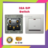 High Power Switch 32A 45A DP Switch with LED RED Neon Light for Washing Machine Printer Air Conditio