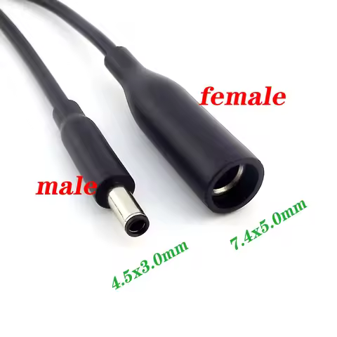 For Dell Laptop DC Power Charge Converter Adapter Cable Cord 7.4x5.0 female to 4.5x3.0 mm male Drops