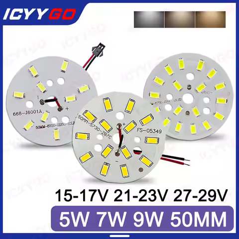 5730 LED Round Light Panel Light Source 5W 7W 9W 50MM 15-17V 21-23V 27-29V DIY Light Bulb Modificati