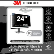 3M Privacy Filter for 24in Full Screen Monitor with 3M COMPLY Magnetic Attach, (16:10) PF240W1EM