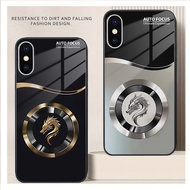IPHONE X/XS-IPHONE XR-IPHONE XS MAX Case Luxurious, elegant tempered glass, FOCUS DRAGON