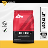 Agym Nutrition Titan Mass-Z (2kg) - Mass Gainer Protein Bulking Weight Gain Mass Protein Powder Crea