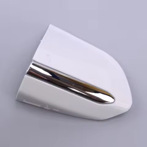 DS73 F218A15-BE58DY Front Left Door Handle Key Cover Cap Bezel White With Silver Stripe Fit for Ford