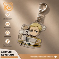 Attack on Titan Erwin Smith Acrylic Keychain Clear Acrylic Double Sided Anime Key Decoration