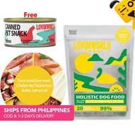 LovinWorld Freeze Dried Dog Dry Food Duck & Kiwi Recipe Holistic Dog Food 1.5kg