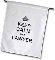 3dRose Keep Calm I'm a Lawyer Funny Law Profession Gift Job Work Pride Garden Flag, 12 by 18"