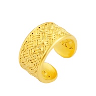 Imitation Gold Titanium Ring Gold-Plated Sand Gold Twist Braided Gold Ring Imitation 18k Gold 24k Go