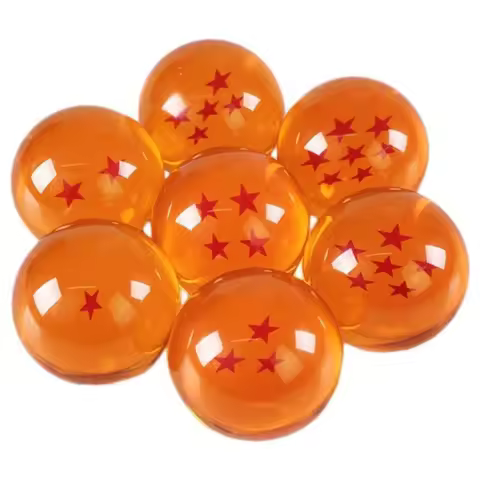 Dragon Ball Z 3.5cm Stars Crystal Ball Anime Orange Crystal Desktop Ornaments Toys Collection for Ki