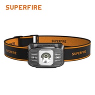 SUPERFIRE LED Headlamp Light Type-C Rechargeable Waterproof Portable Headlight HL75-A