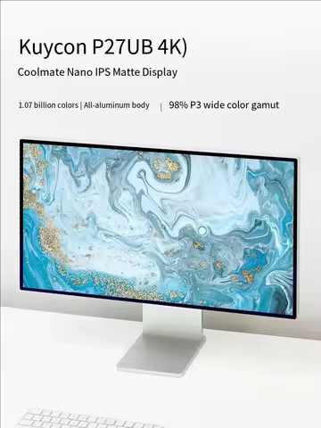 KUYCON P27UB 27" Screen 3840*2160 4k60HZ NANO IPS DISPLA HDMI2.0+DP1.4+USB-C Monitor matt Screen 27 