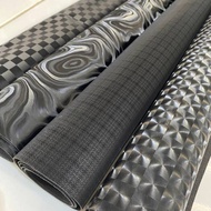Beautiful 3D abstract chess pattern motorcycle seat cover - 3D chess pattern leather sheet