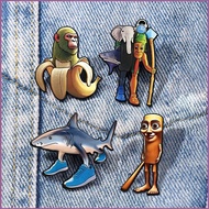 HT5 Italian Brainrot Tralalero Tralala Tung Tung Tung Sahur Weird Abstract Metal Enamel Pin Brooch T