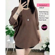 Nakiri Blouse Top Plain Batwing Sleeve Thick Stretch