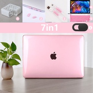 เคสแล็ปท็อป7ใน1เคสใสผิวด้านแบบแข็งสำหรับ 2023 Apple Macbook 2022 Air 13.6 inch M2 A2681 Air Pro M1 1