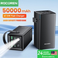 <Local Stock>Rocoren 67.5W 50000mah 6Ports Power Bank PD20w Fast Charging Powerbank 185Wh Portable O