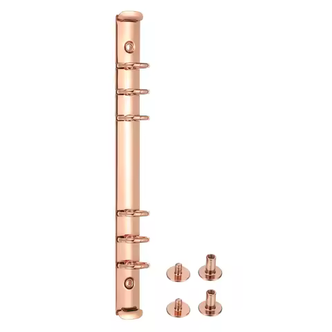 1/2/3Set A5 6-Hole Ring Binder Mechanisms Replacement Binder Planner Rose Gold Loose Leaf Notebook A
