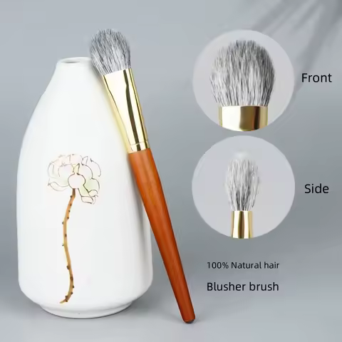 Natural Hair Blush Brush Face Detail Shadow Makeup Brushes Goat Hairs Blusher Bronzer Pro Essential 