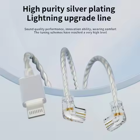 ND Lightning earphone cable is suitable for wired earphone with Lightning interface, 2pin, double-pi