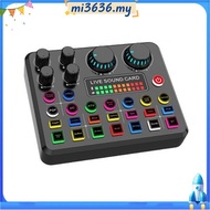 Live Sound Card Professional Gaming Sound Card for Karaoke Broadcast KTV Singing Mixer
