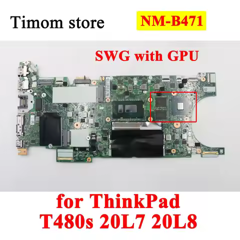i7-8650U 8550U i5-8250U i5-8350U i5-7300U 4G 8G for Lenovo Thinkpad T480s Laptop Motherboard UMA SWG