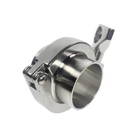 38mm 51mm Sanitary Flange Pipe Weld Ferrule + Tri Clamp + PTFE or Silicone Gasket Stainless Steel SU