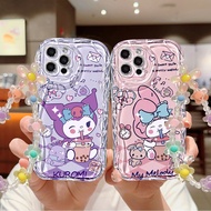 For IPhone 17 16 11 Pro 13 15 7Plus Pro Max 8 6 6s XR XS Sanrio Pearl Strap Case