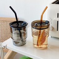 Gorgeous Double-layer Leather Covered Cup and Glass in Brown and Gray