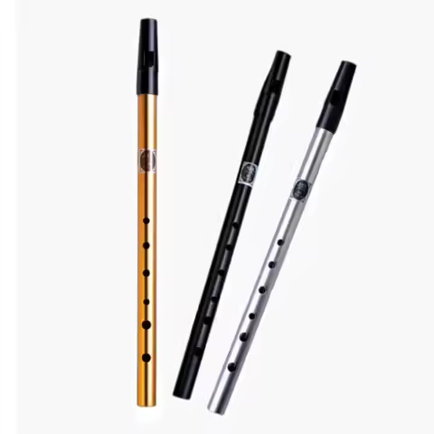 6 Hole Flute C/D Key Irish Whistle Ireland Tin Penny Whistle Metal Flute Instrument Wind Musical Beg