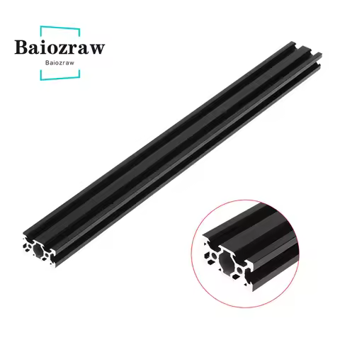 V-slot 2040 Black Anodized Aluminum Profile EU Standard Extrusion 100mm-800mm Linear Rail for CNC 3D