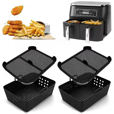 Air Fryer Accessories for Ninja Foodi AF400 AF451 Reusable Silicone Splash Guards for Ninja DZ401 Ai
