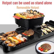 Local Seller Electric BBQ Grill + Yuanyang Hotpot Steamboat Removable Non- stick Barbecue Pan