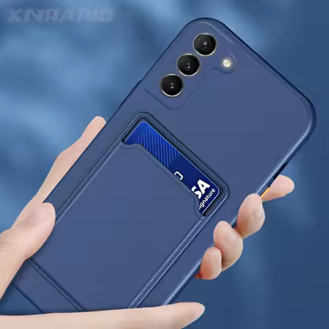 Soft Silicon Card Slot Holder Case For Samsung Galaxy A32 A22 A34 A54 A24 A12 M32 A25 A35 A53 A33 A5