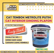 Cat Tembok &amp; Dinding Metrolite Acrylic Emulsion Cat Warna Putih Ukuran 1 Kg CAT TEMBOK METROLITE 1 KG WARNA PUTIH CAT METROLITE PASIFIC PAINT/METROLITE 000 PUTIH 1KG