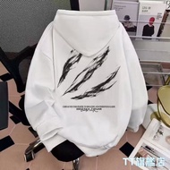 @@ TT Flagship Store Brushed Hooded T University Large Size Long-Sleeved Sweatshirt Couple Wear Top 